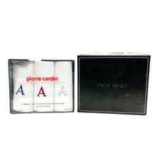 Pierre Cardin 3 Men's 100 Cotton Handkerchiefs With Valet Box Brand New