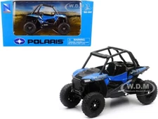 POLARIS RZR XP TURBO DOHC MINI ATV BLUE & BLACK DIECAST MODEL BY NEW RAY 07343