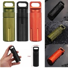 EDC Waterproof Pill Case Capsule Seal Bottle Container Box Outdoor Survival 4"