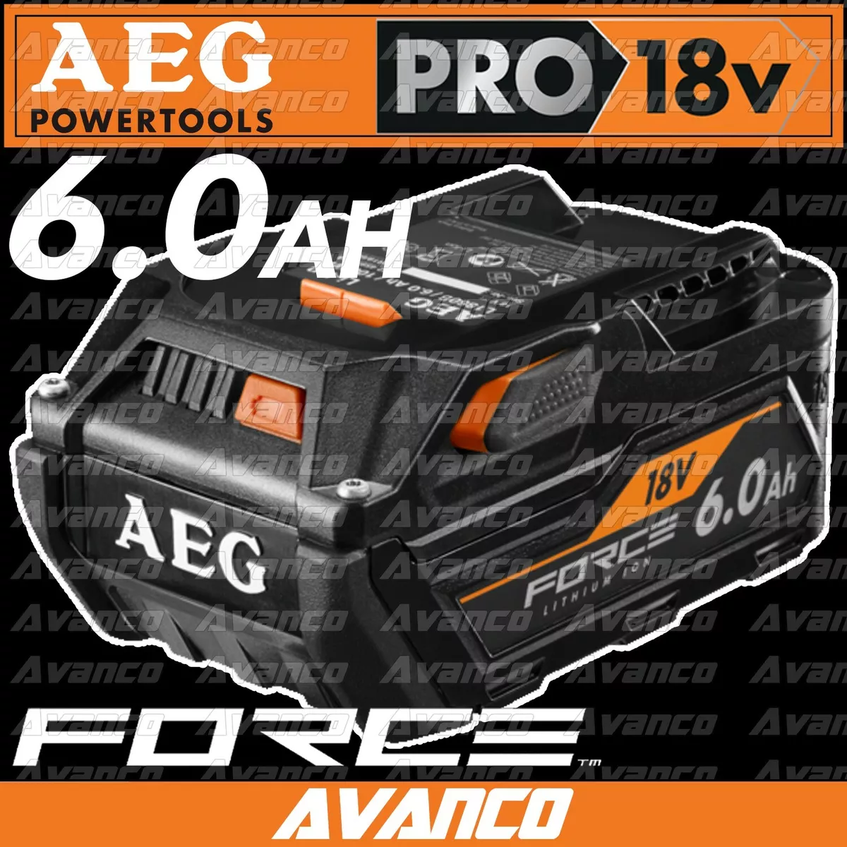 AEG 18V FORCE 6.0Ah 6Ah 6 6.0 Ah Lithium Ion Battery Pro L1860R-X5 BRAND  NEW