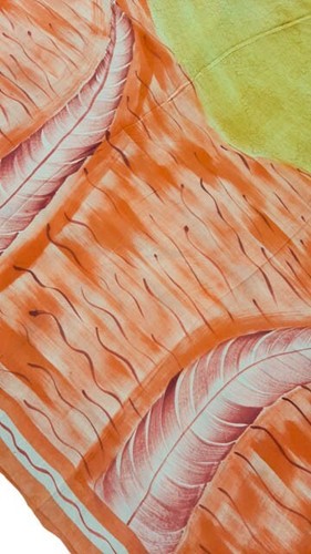 Pure Crepe Silk Saree 100% Silk Sari Indian Vintage Printed Fabric PCSS2400 - Picture 3 of 9