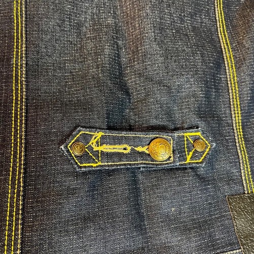 Pelle Pelle Youth Kid's Dark Casual Button-down Denim Jacket Black Size 8 - Picture 8 of 9