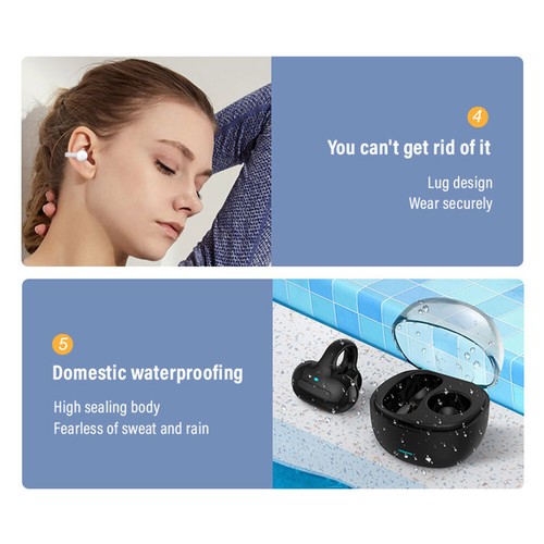 Earphones Waterproof HiFi Stereo Headset Wireless Earphones Bluetooth-Compatible - Zdjęcie 11 z 18