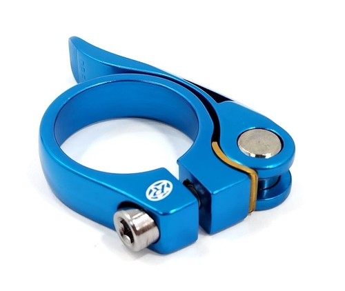 Reverse Components Quick Release Bicycle Seatpost Clamp 34.9mm, Aluminum, Blue - Picture 5 of 12