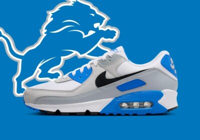 Nike Air Max 90 Detroit Lions White Photo Blue Black FN6958  display picture 2