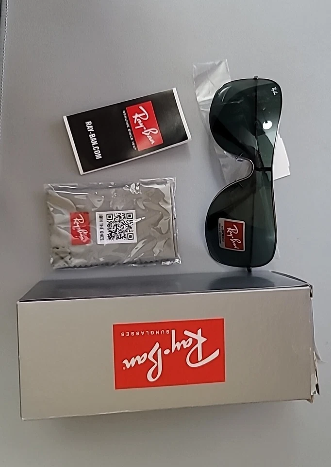 Gafas de sol Ray Ban RB 3211 Shield lentes verdes bronceados. Tamaño: 136-1-125mm 🕶 NUEVO