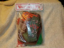 VTG MIP Fibre-Craft Christmas Kit Macrame Candy Cane Joy Kit Wall Hanging 21"