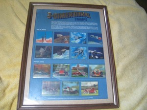 3d 3 Dimensional Stamps Bhutan Framed Postal Commemorative Society 15 Space Ebay