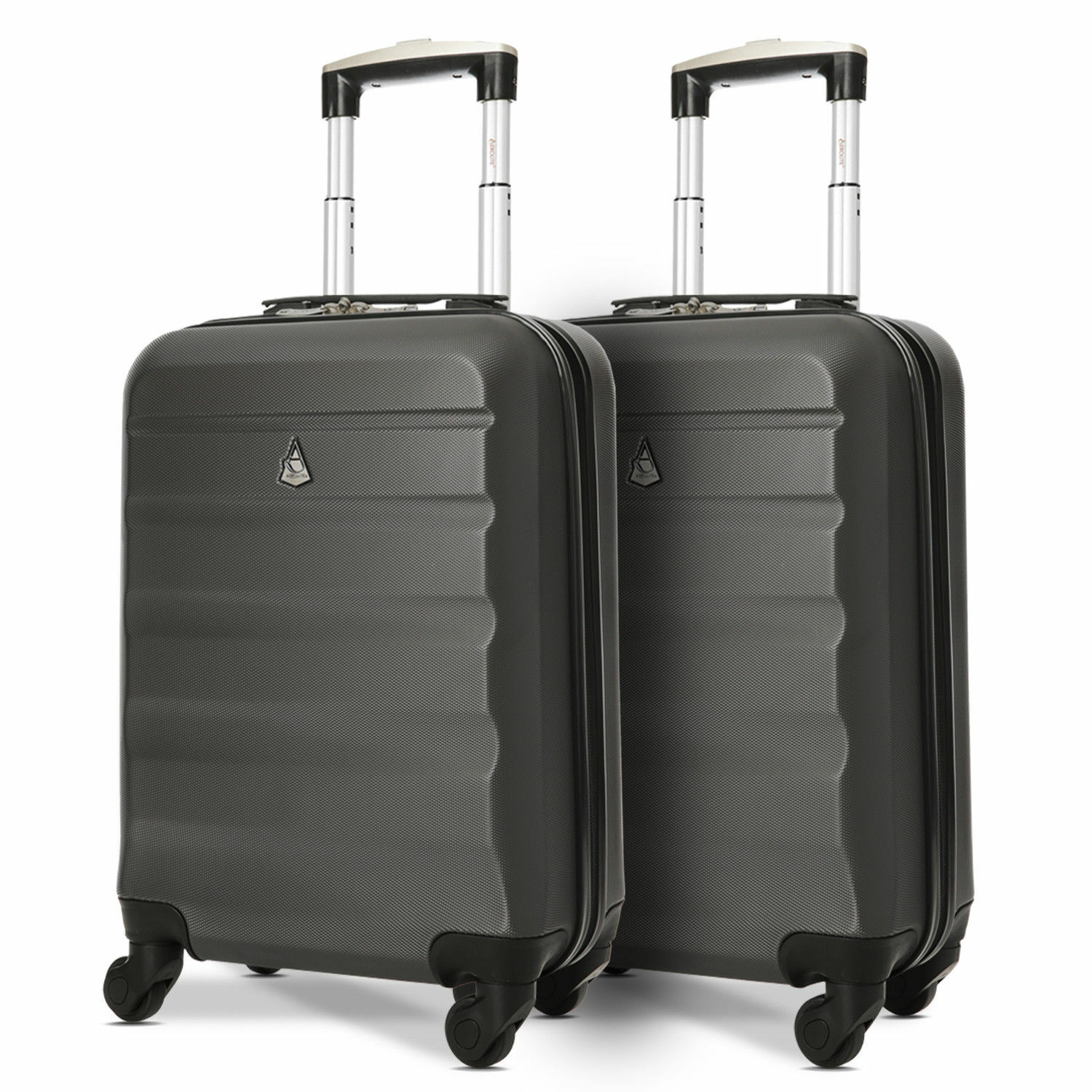 Aerolite 55x35x20cm 4 Wheel Suitcase Hard Shell Carry On Cabin Bag Hand ...