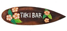 Tiki Bar Surfboard im Tiki Hawaii Look Deko zum Aufhängen Lounge Bar Kneipe