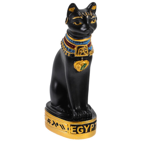  Resin Cat Living Room Decoration Gift Lucky (Black God 2.2*3*6.2) Statue - Afbeelding 1 van 12