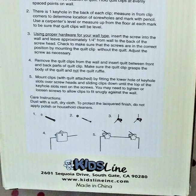 KidsLine Whirligig 2 QUILT COMFORTER CLIPS blue green purple bee ladybug NEW