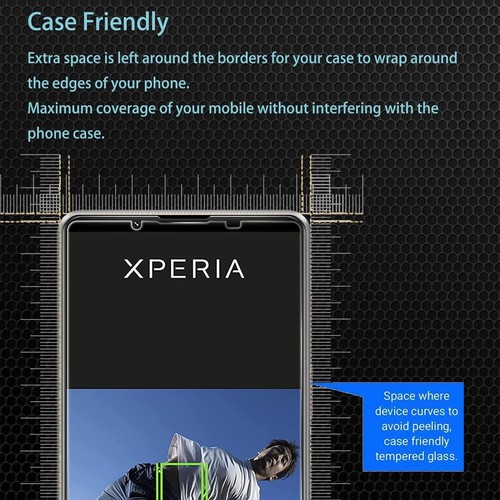 Screen Protector For Sony Xperia 1/5/10 /IV/ III / V VI + Camera Tempered Glass - Picture 3 of 12