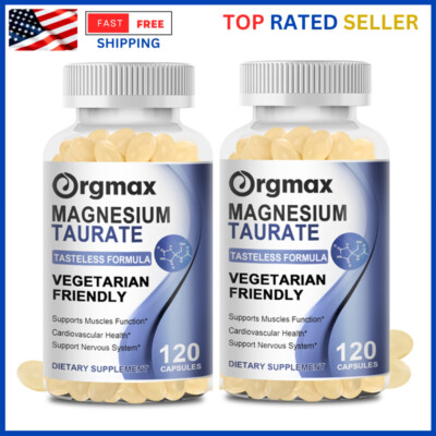 2Packs Magnesium Taurate Supplement for Cardiovascular to Boost Magnesium Levels