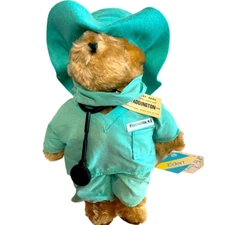 Vintage Paddington Bear MD Plush with Tag - Scrubs Stethoscope & Mask -Eden 1986