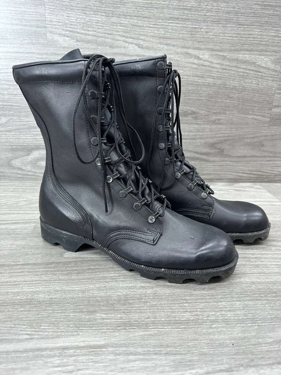 Mens black leather lace up boots cheap