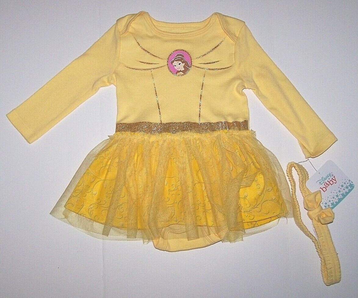 Disney Princess Bodysuit Onepiece Belle Beauty and Beast Halloween Costume Baby eBay