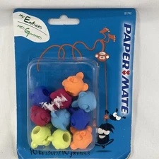 Foohy Monkey Head Series 10 Pencil Petz Erasers Stackable Collectible