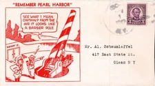 WWII "REMEMBER PEARL HARBOR" CIRCA NOV 1 1940S NY CACHET