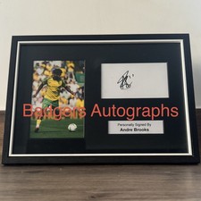 ANDRE BROOKS HAND SIGNED A4 PHOTO DISPLAY | NORWICH CITY MEMORABILIA