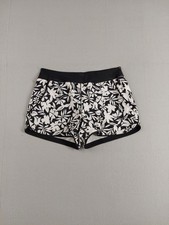 Lands End Women Board Shorts 10 Multicolor Floral Elastic Waist Built In Liner