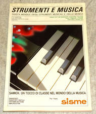 STRUMENTI  E MUSICA RIVISTA DI MUSICA E STRUMENTI  MUSICALI N°10  1988