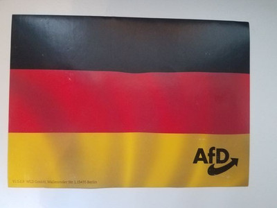 AFD ALTERNATIVE FÜR DEUTSCHLAND AUFKLEBER - DEUTSCHLANDFLAGGE NEU
