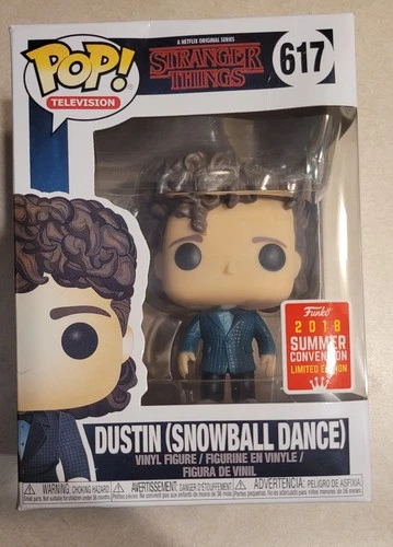 Funko Pop Sdcc 2018 Exclusive Stranger Things Dustin Snowball Dance 617 Official