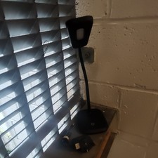 Argos Hygena Table Lamp Black Metal Base Push Button Operation Home Office