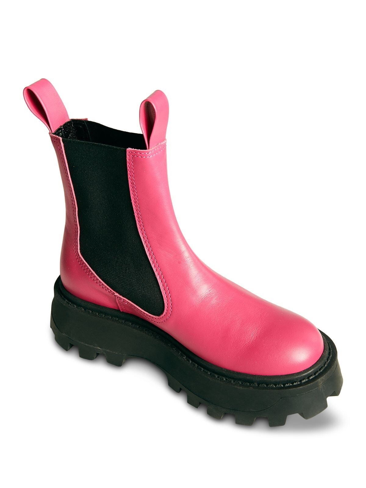 Женские армейские ботинки SIMON MILLER из кожи на танкетке с открытым носком и розовым язычком 36 16590₽