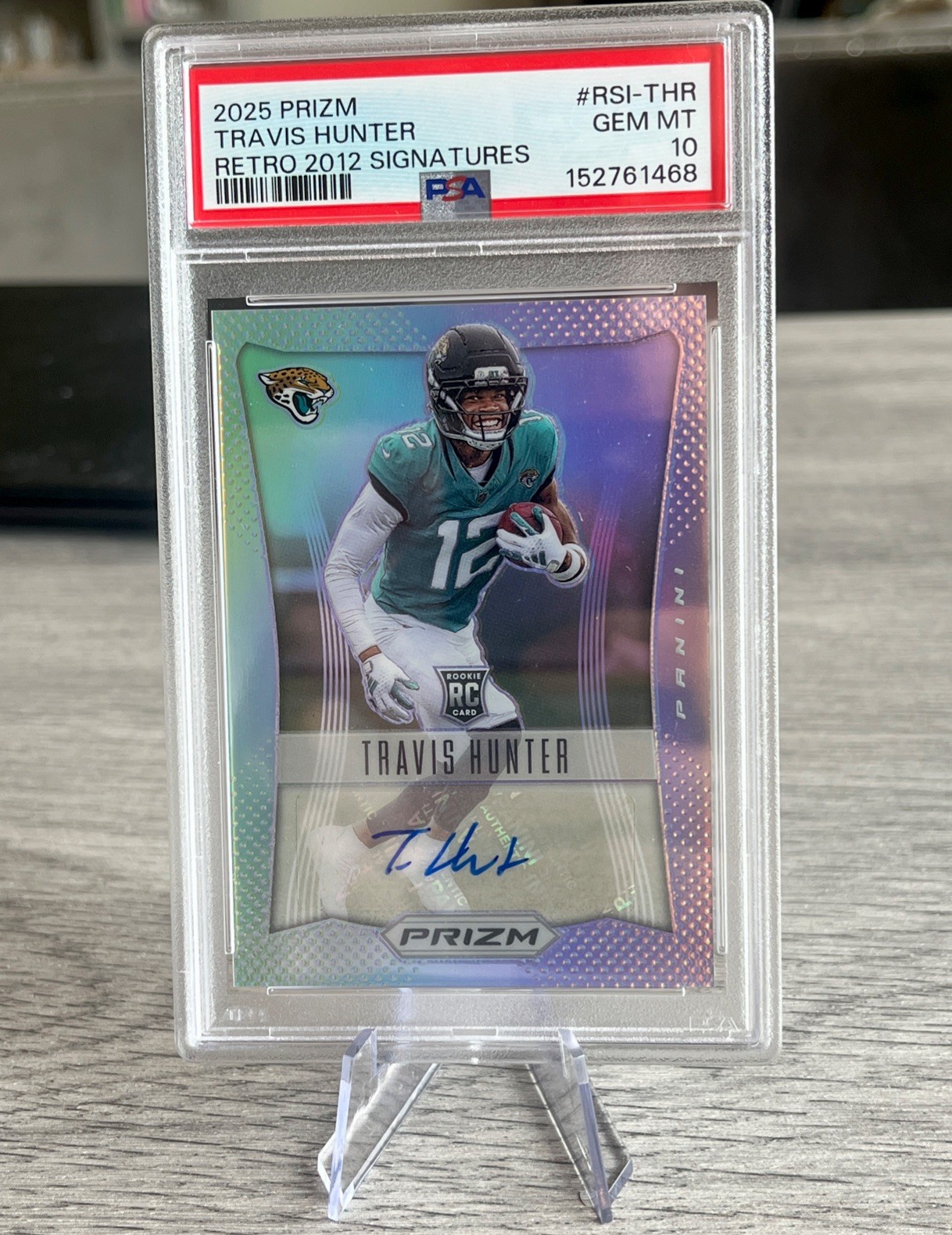 Travis Hunter Panini Prizm Retro 2012 Signatures #RSITHR Base