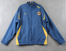 Chaqueta Top De Colección Nike Club America Años 2000 Azul Fútbol Hombre Talla Grande