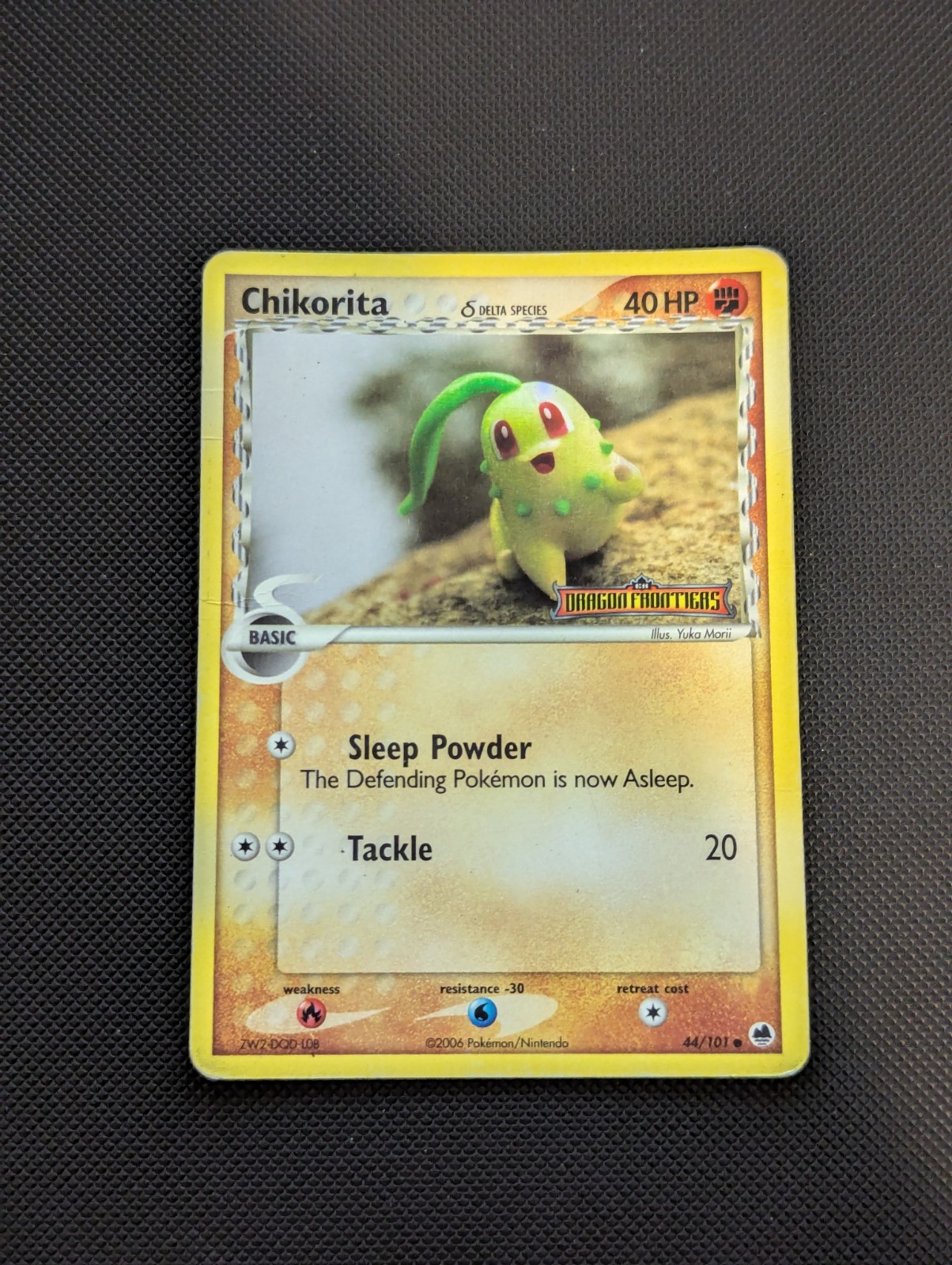 Pokemon TCG Chikorita (Delta Species) 44/101 Dragon Frontiers Reverse Holo