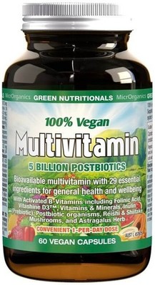 100% Vegan Multivitamin 60 Caps Green Nutritionals