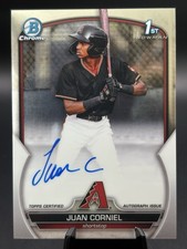2023 Bowman Chrome #CPA-JCL Juan Corniel 1st Bowman Refractor Auto