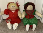 Soft Sculpture Girl Cabbage Patch Doll/Little People lot  Of 2 Signed 1983