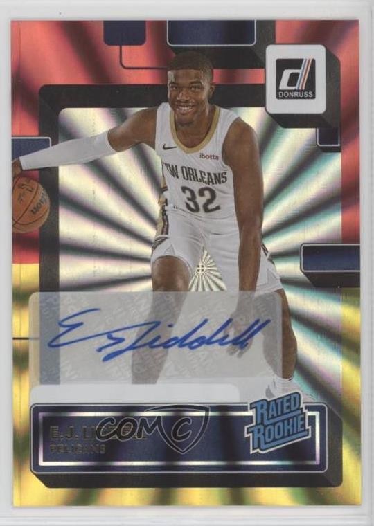 2022 Donruss Holo Red & Gold Laser Signatures EJ Liddell #238 Rookie Auto RC 0x1