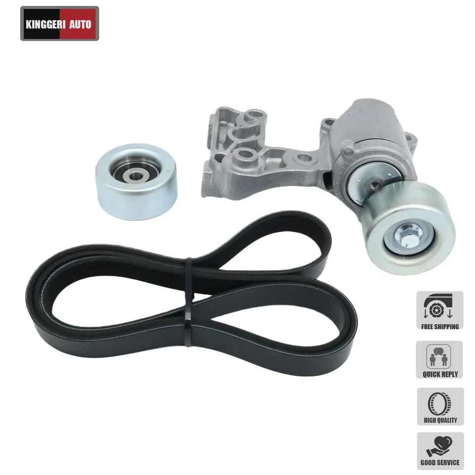 Serpentine Belt Drive Tensioner Kit Fits Toyota Avalon Camry Highlander Lexus US Foto 4 de 4