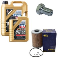 MotoröL Filter Set 10W-40 Liqui Moly 6 Liter + Schraube FüR Bmw 5Er 7Er E34 E32