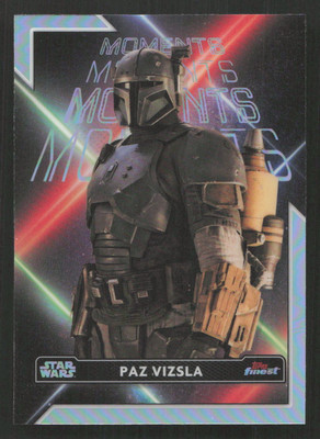 2023 Topps Finest Star Wars Paz Vizsla Finest Moments #FM-12 Card