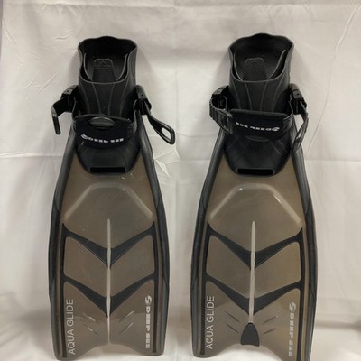 Deep See Aqua Glide Nature's Wing Swim Scuba Diving Split Fins S/M 5-8.5