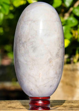 15LB! 260MM Bianco Quarzo Cristallo Lingam Naturale Curative Chakra Balancing