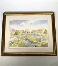 Kenneth Burton Signed Limited Edition Print Hutton-le-Hole Yorkshire Framed