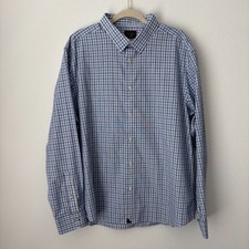 UNTUCKit Shirt Men's XL Blue Check Durif Button Up Wrinkle Free Regular Fit