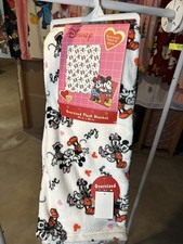 Disney Mickey  Minnie Mouse White TODDLER Valentine's Day Throw Blanket 40"x50"