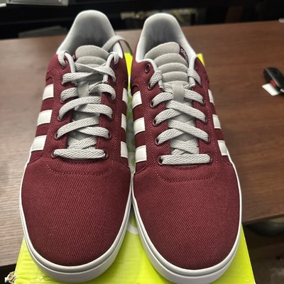 New ADIDAS Neo HAWTHORN Burgundy White Canvas Shoes Sneakers AW4986 US Sz 8