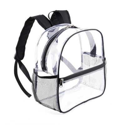 Fomaris Small Clear Backpack for Stadium Events 12x6x12, 12, Black-1pc 