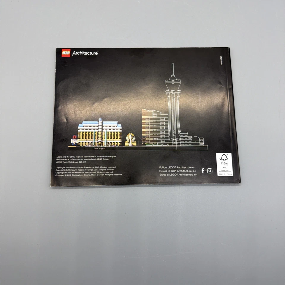 LEGO Architecture Las Vegas 21047 Manual Only - Image 2 of 2