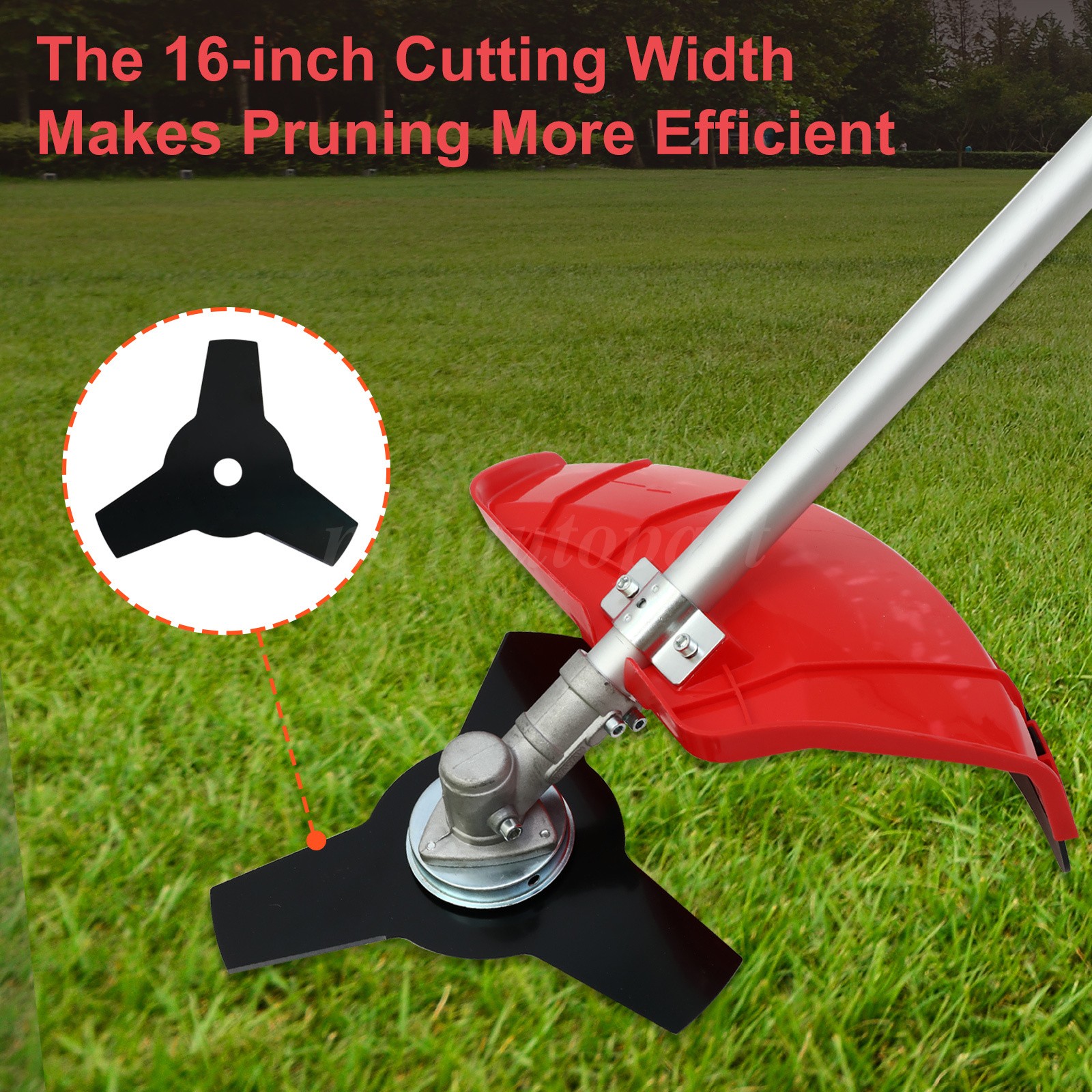 4-Stroke Gas Weed Eater, 31cc 15lb 13in Straight Shaft Trimmer for Lawns Grass