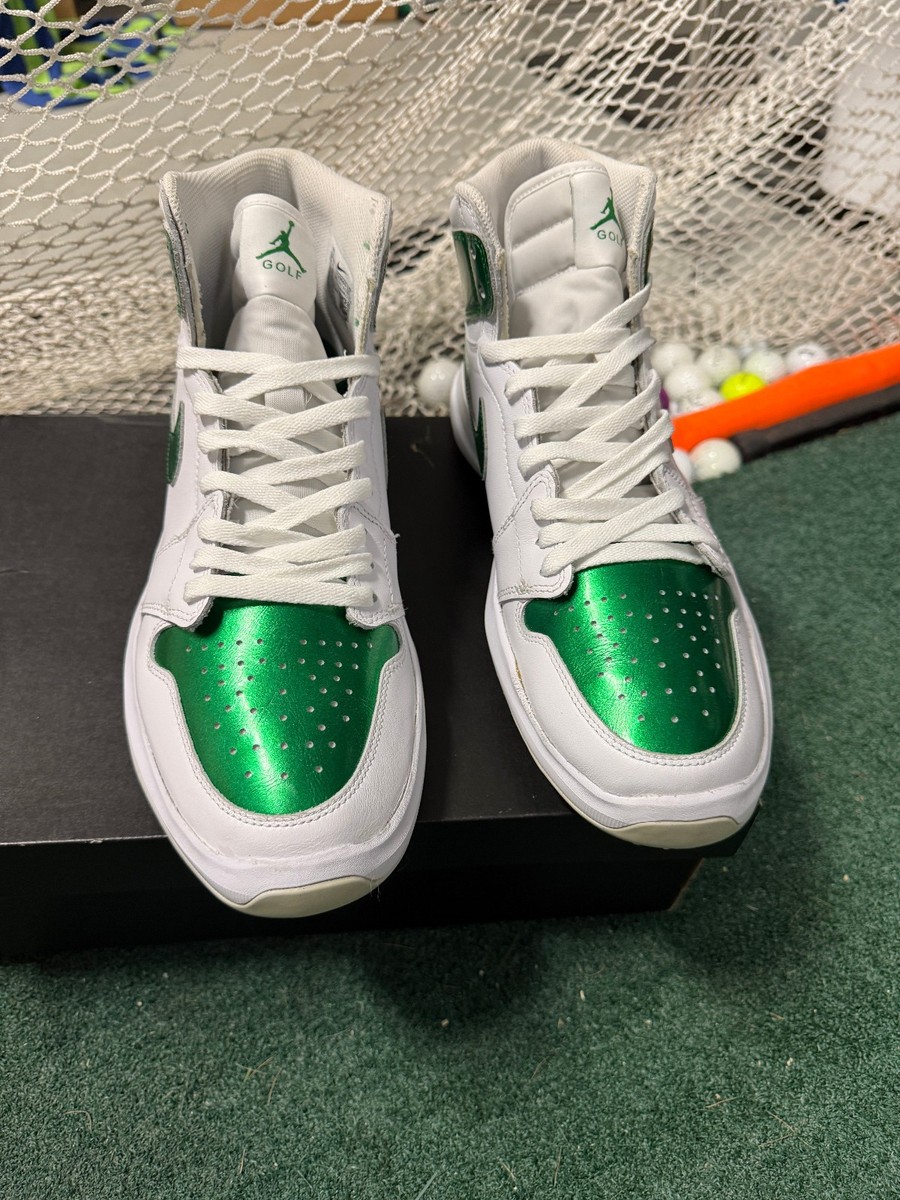 Air Jordan 1 High G Golf White/Pine Green Men's 10.5 US-Custom! | eBay